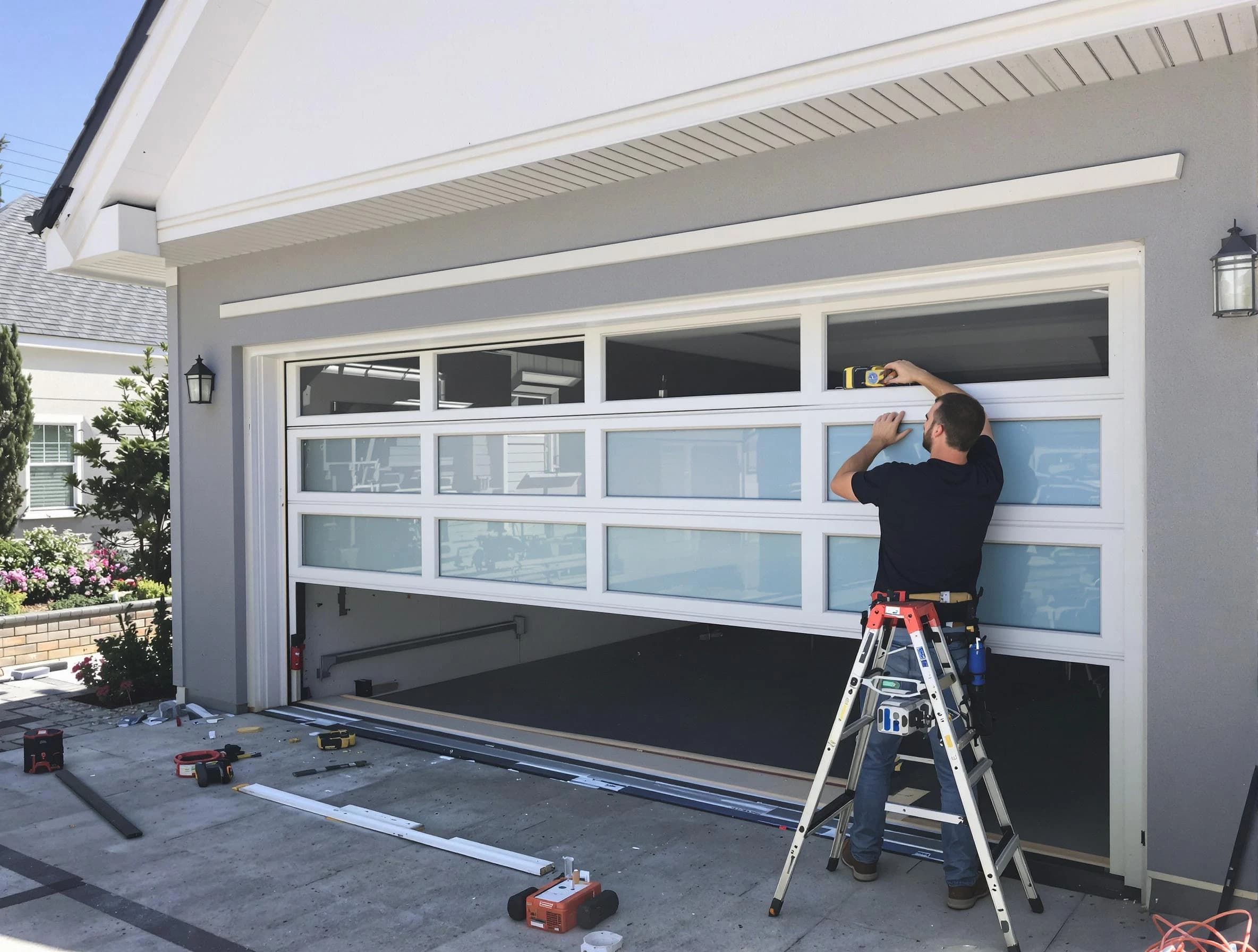 Argo Garage Door Repair team performing garage door replacement in Argo