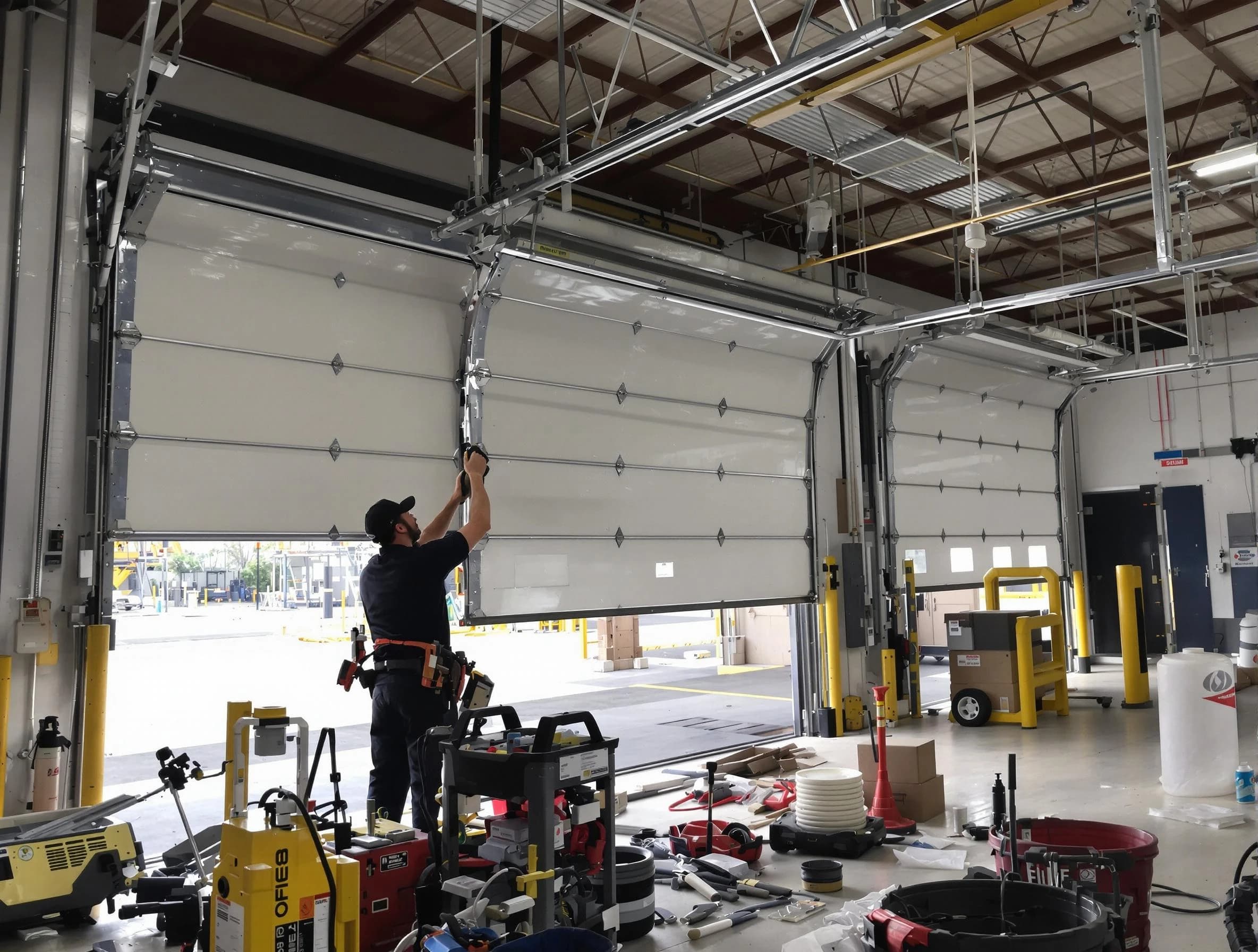 Argo Garage Door Repair technician performing commercial garage door repair in Argo