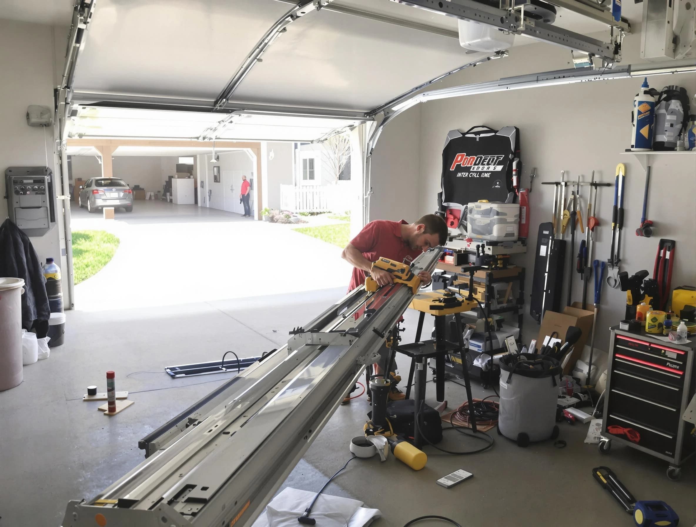 Argo Garage Door Repair expert performing track repair in Argo