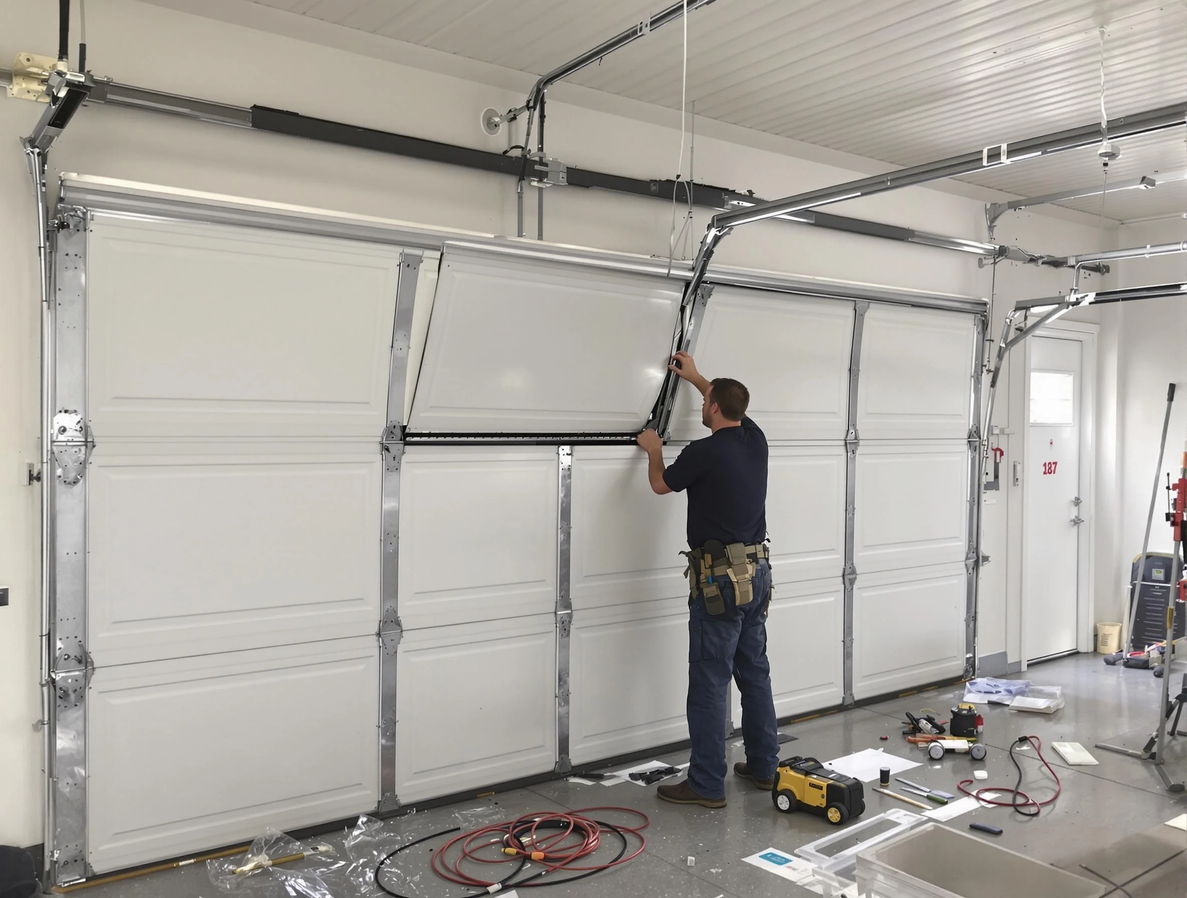 Garage Door Section Replacement in Argo