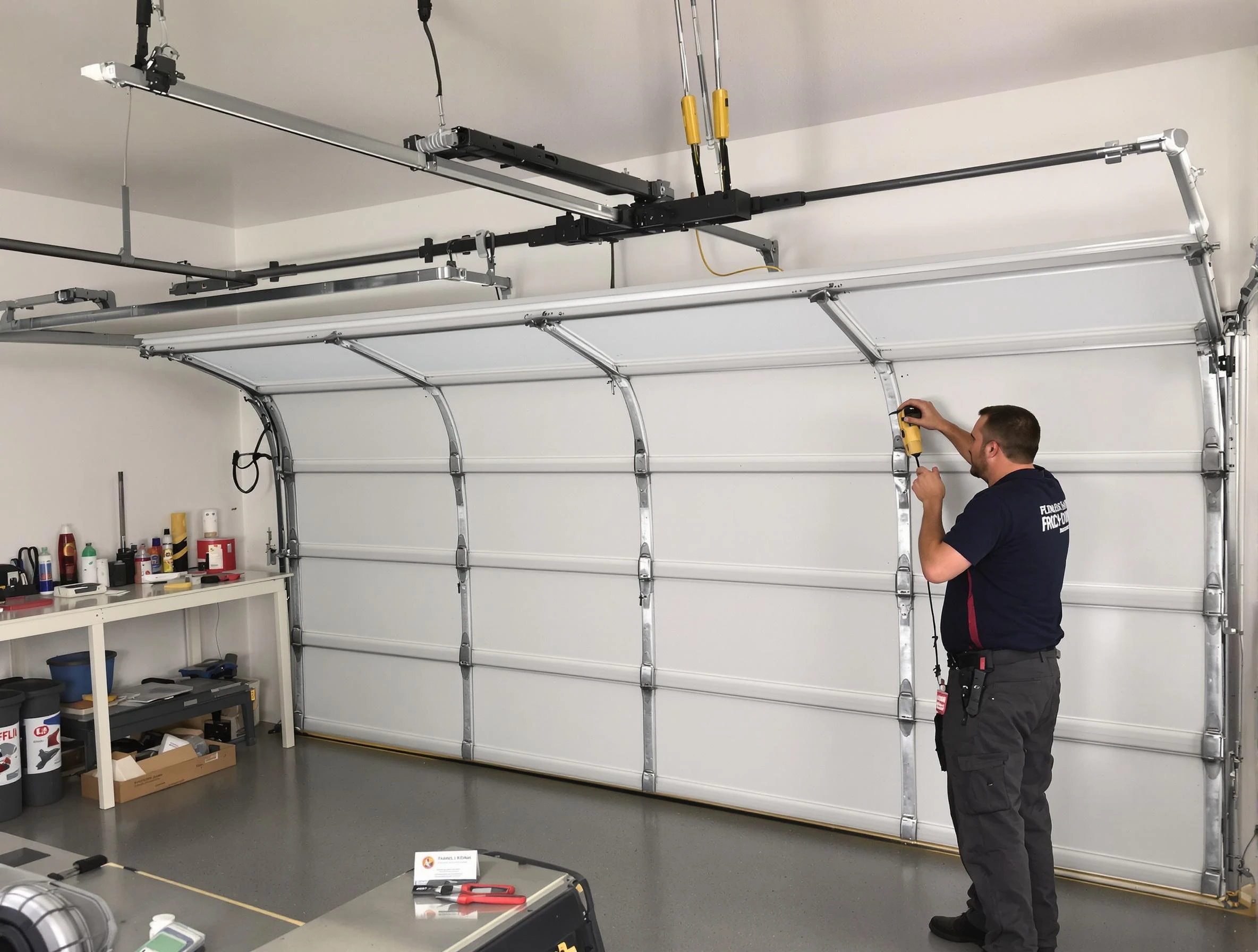Argo Garage Door Repair certified technician performing overhead door system repair in Argo